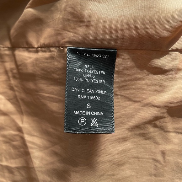 Lush Camel Plaid Cocoon Coat (Size S) - Picture 5 of 6